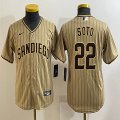 Youth San Diego Padres #2 Juan Soto beige majestic baseball jerseys