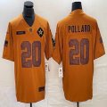 Dallas Cowboys #20 Tony Pollard 2023 Brown Salute To Service Limited Jerseys