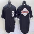 Nike San Diego Padres blank black majestic mlb Jerseys Joint name 04