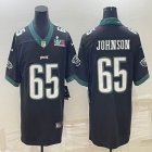 2023 NFL Super Bowl Nike Philadelphia Eagles #65 Lane Johnson black Color Rush Limited Jersey