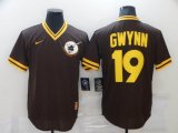 Nike San Diego Padres #19 Tony Gwynn brown throwback MLB jersey-BD