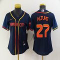 Women Nike Houston Astros #27 Jose Altuve dark blue baseball jerseys city version