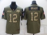 Nike Tampa Bay Buccaneers #12 Tom Brady green 2021 Salute to Service Limited Jersey 01