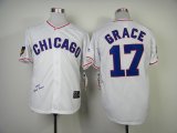 Chicago Cubs Matt Grace 17# white 1968 throwback MLB Jersey