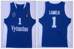 LaMelo Ball #1 Lithuania Vytautas blue NCAA Basketball Jersey