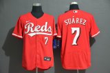 Nike Cincinnati Reds #7 Eugenio Suarez red Flexbase Authentic Collection Jersey