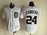 2016 Detroit Tigers #24 Miguel Cabrera white Flexbase Authentic Collection Jersey