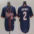 Denver Broncos #2 Patrick Surtain II blue baseball jerseys Joint name-BD 02