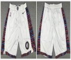 Brooklyn Nets white nike nba shorts city version-XD