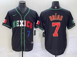 2023 World Cup Mexico #7 Julio Urias black majestic baseball jerseys 105