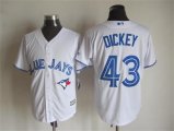 Toronto Blue Jays Authentic 43# R.A Dickey white Majestic mlb jerseys