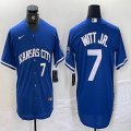 Nike Kansas City Royals #7 Bobby Witt Jr. white majestic baseball jerseys -BD 03