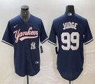 Nike New York Yankees #99 Aaron Judge blue MLB baseball Jersey Joint name 02