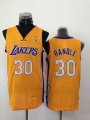 Los Angeles Lakers #30 Julius Randle Yellow basketball jerseys