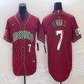 2023 World Cup Mexico #7 Julio Urias red majestic baseball jerseys 69