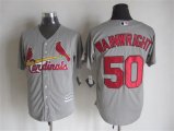 St.Louis Cardinals #50 Adam Wainwright Grey New Cool Base Stitched Baseball Jersey