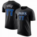 Dallas Mavericks #77 Luca Doncic black NBA T-Shirts