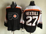 Philadelphia Flyers 27 Ron Hextall Orange black throwback CCM hockey Jerseys