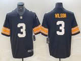 Nike Pittsburgh Steelers #3 Russell Wilson Black Color Rush Limited Jersey-BD 01