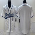 Nike Los Angeles Dodgers blank white majesitc baseball MLB jersey-BD 01