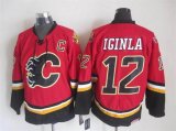 Calgary Flames 12# Jarome Iginla red CCM nhl jerseys C patch