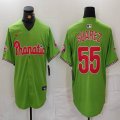 Nike Philadelphia Phillies #55 Ranger Suarez green majestic baseball jerseys Joint name-BD