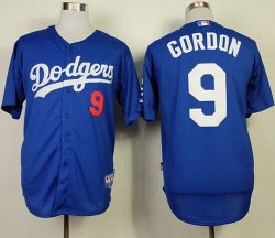 Los Angeles Dodgers #9 Dee Gordon Blue Cool Base Stitched Baseball Jersey