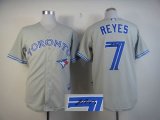 Toronto Blue Jays 7 Reyes Grey mlb Signature jerseys