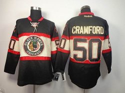 Reebok Chicago Blackhawks 50 CRAWFORD black new nhl jersey