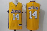 Los Angeles Lakers #14 Brandon Ingram yellow basketball jersey