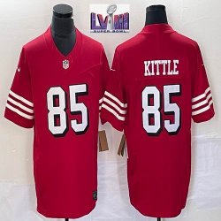 Nike 49ers #85 George Kittle throwback red Nike Vapor F.U.S.E. Limited Jersey 03