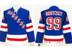 New York Rangers #99 Wayne Gretzky Blue starter NHL Jerseys (C Patch)