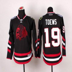 Chicago Blackhawks Jonathan Toews 19# black kid Ice Hockey jerseys