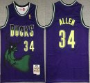 Milwaukee Bucks 34# Ray Allen purple nba basketball Jerseys-XD