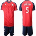 2019-2020 Lille OSC club #5 SOUMAORO red soccer jersey home