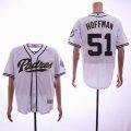 San Diego Padres 51 Trevor Hoffman white majestic baseball jersey