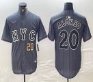 Nike New York Mets #20 Pete Alonso gray majestic mlb jerseys majestic baseball jerseys 02