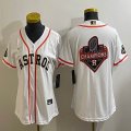 Youth Nike Houston Astros blank beige baseball jerseys -BD 02