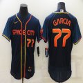 Nike Houston Astros #77 Garcia dark blue Flexbase Authentic Collection Jersey city version