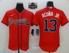 Nike Atlanta Braves #13 Ronald Acuna Jr. red Flexbase Authentic Collection Jersey