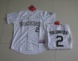 Colorado Rockies #2 TULOWITZKI kid white jerseys