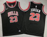 Youth Chicago #23 Michael Jordan black Nike nba basketball jerseys -XD