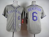 Colorado Rockies #6 Corey Dickerson gray baseball jerseys