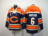 Nike Chicago Bears Jay Cutler 6 blue orange nfl Hooded Sweatshirt