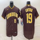 Nike San Diego Padres #19 Tony Gwynn brown Flexbase Authentic Collection Jersey-BD