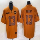 San Francisco 49ers 13# Brock Purdy 2023 Brown Salute To Service Limited Jerseys