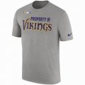 Men's Minnesota Vikings Nike Heather Gray Sideline Property Of Facility T-Shirt