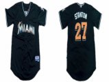 Florida Marlins #27 Mike Stanton black MLB Jerseys