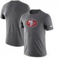 San Francisco 49ers Nike Essential Logo Dri-FIT Cotton T-Shirt - Heather Charcoal