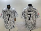 Denver Broncos #7 John Elway Nike Arctic Camo 2024 Salute to Service Limited